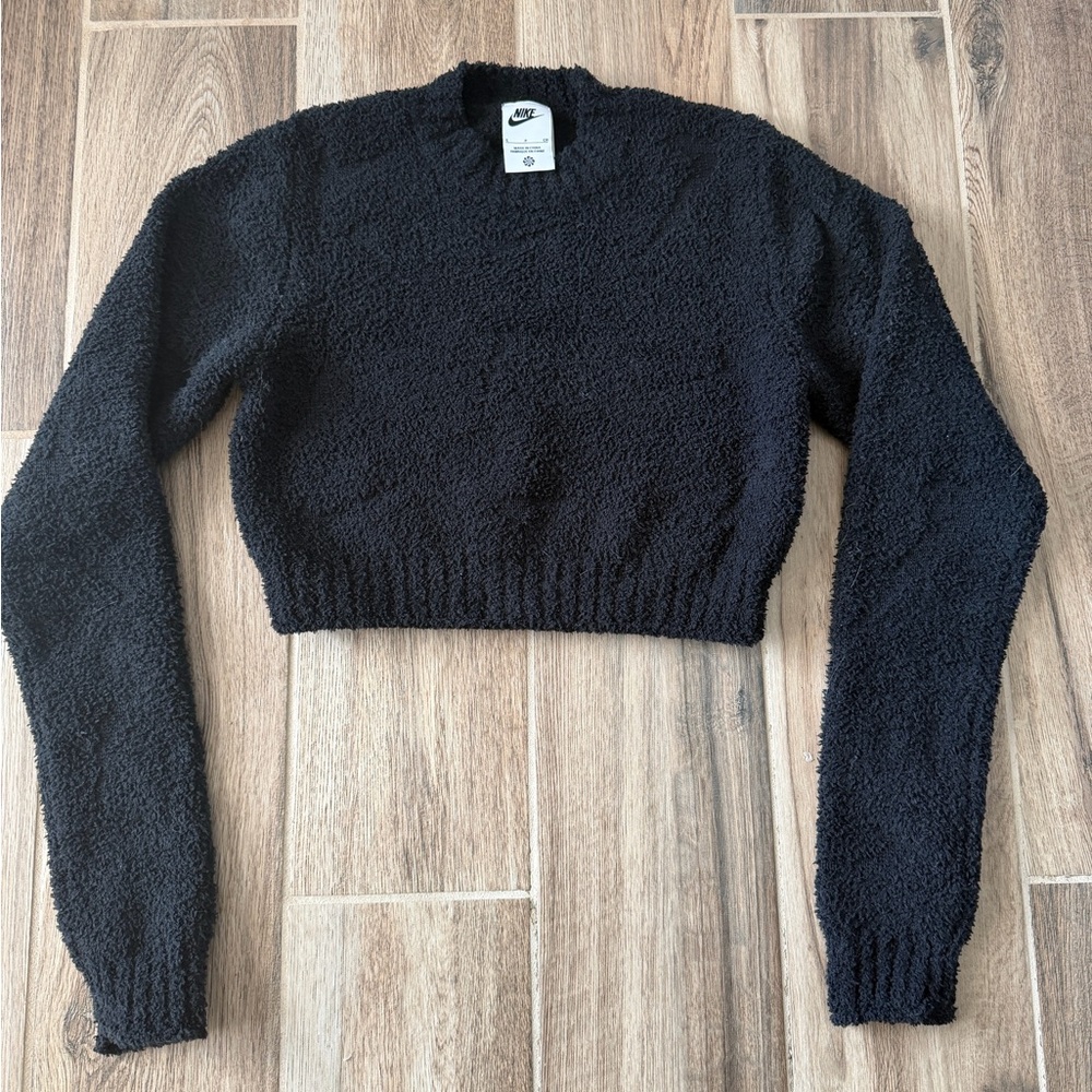 Nike Crop Sweater, Black, Small
